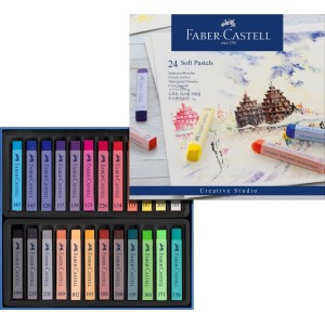 Faber-Castell Softpastellkreiden Creative Studio, 24 Farben im Set.