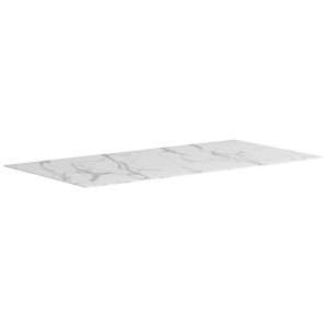 Plan de toilette en grès Statuario, 100x46 cm, pour meubles de salle de bain. Fabriqué sur mesure aspect marbre.
