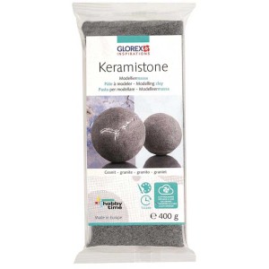 Pâte à modeler Keramistone Granit, paquet de 400g, séchage à l'air pour modelage et décoration.