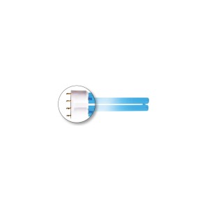 Lampada di ricambio UVC 18W per chiarificatore per laghetti Heissner Smartline, base 2G11, per il controllo delle alghe nei laghetti da giardino.
