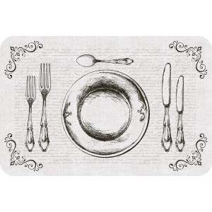 d-c-fix Tischset Couvert, 29x44 cm, mit Besteck- und Teller-Motiv.