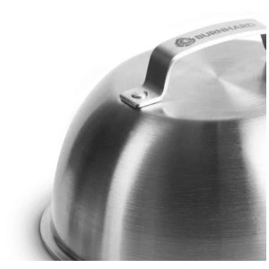 Set campane per hamburger Burnhard, 2 cupole in acciaio inox (16x19cm) per grill e plancha.