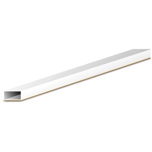 Goulotte de câbles blanche, 12x7 mm, longueur 2 m, auto-adhésive avec couvercle.