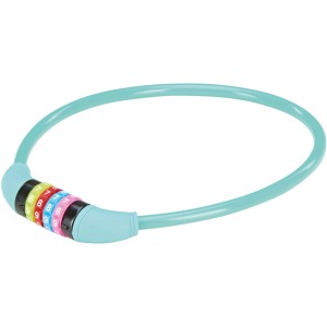 Lucchetto a cavo per bambini Prophete turchese con combinazione numerica, lunghezza 650 mm.