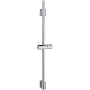 Wenko Asta doccia Classic cromata, 70 cm, in acciaio inox con supporto doccia regolabile.