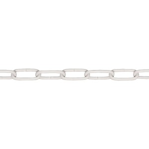 Weiße Conacord Ringkette aus Stahl, 2 mm Durchmesser, Meterware.