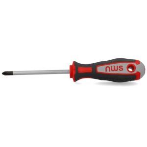 Tournevis cruciforme PH2 avec manche ergonomique et lame en acier pour atelier et maison.