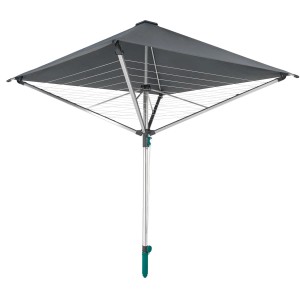 Séchoir parapluie Leifheit LinoProtect 400 avec toit anti-pluie, capacité 4 machines.