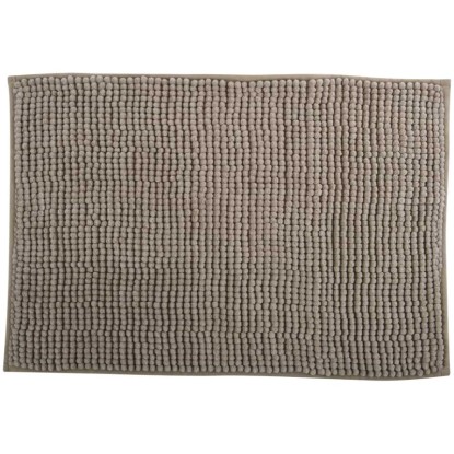 MSV Badteppich Chenille Grau-Braun 40 x 60 cm
