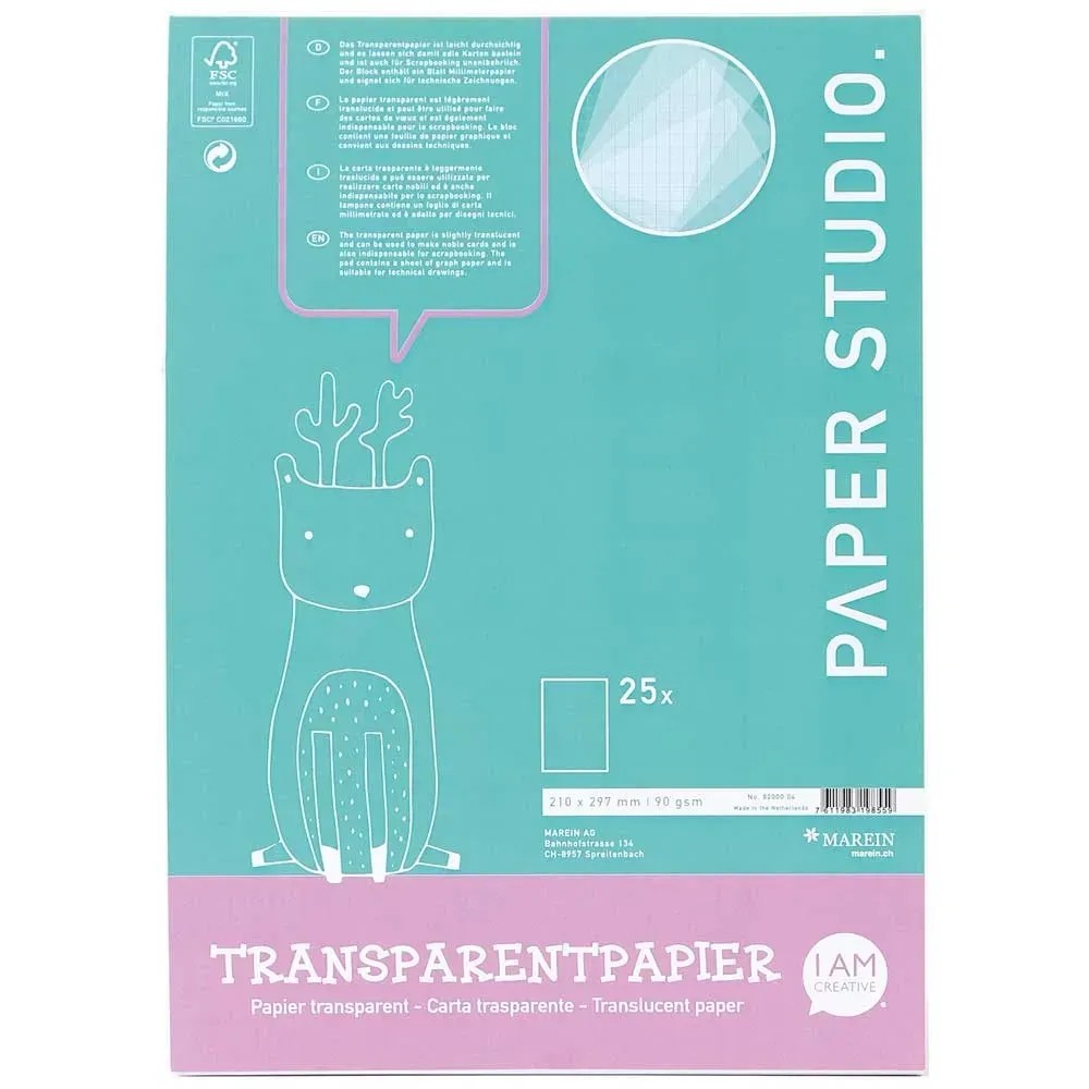 Ashton And Wright – Blocco Layout A4 Semitrasparente, Carta Da 50 G/mq, 60 Fogli, Rilegatura A Colla, Perfetto Per Ufficio, Scuola E Disegno Tecnico