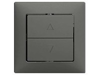 Feller Rollladenschalter / -taster-Frontplatte EdizioDue 1-Kanal Schwarz Feller Rollladenschalter / -taster-Frontplatte EdizioDue 1-Kanal Schwarz