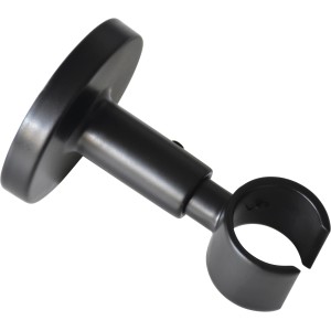 Supporto a soffitto Gardinia nero opaco (Ø 20 mm) per set di bastoni per tende. Robusto supporto in metallo per montaggio a soffitto.