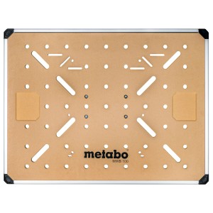 Metabo MWB 100 Table multifonction : établi avec plateau perforé et cadre en aluminium.