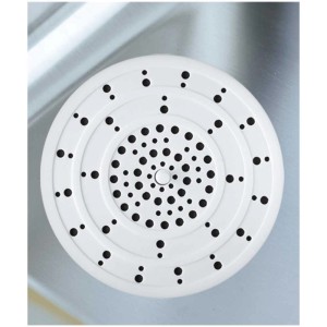 Filtre de vidange en silicone blanc, Ø 12cm, pour évier ou lavabo.