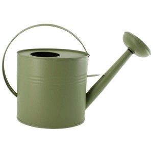 Annaffiatoio verde DecoFinder Letty in metallo zincato per giardino e piante.