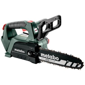 Tronçonneuse sans fil Metabo MS 18 LTX BL 25 verte/noire. Scie 18V puissante avec Oregon SpeedCut Nano.