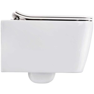 Ensemble WC suspendu Aquasu Teemo, sans bride, avec fermeture amortie, blanc.
