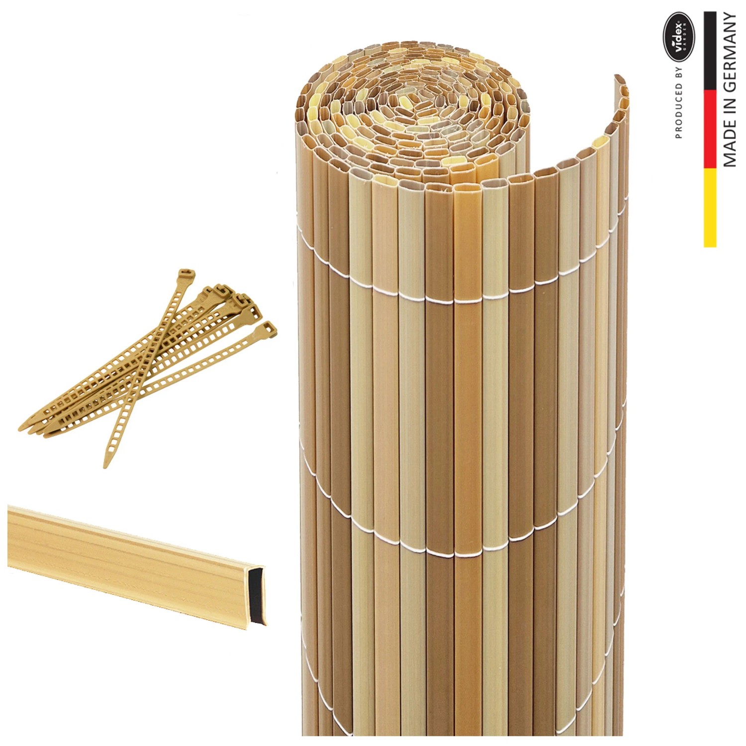 Videx Balkonverkleidung Ahorn 90 x 300 cm inkl. Befestigungsmaterial