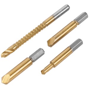 Jeu d'extracteurs de vis LUX Screw-Ex Classic, 4 pièces. Extracteurs pour vis endommagées.