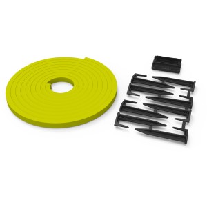Kit strisce magnetiche Worx per robot rasaerba Vision, rotolo giallo con accessori per delimitazione.