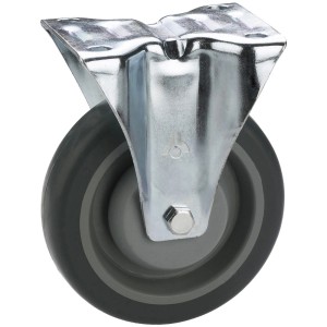 Roue pivotante Doerner + Helmer, acier galvanisé, Ø 10 cm, pour stockage et transport.