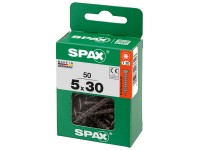 Spax Universalschraube TRX A2 Vollgewinde Schwarz verzinkt 5 x 30 mm / 50 Stk.