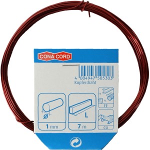 Filo di rame Conacord, Ø 1 mm, lunghezza 7 m, arrotolato.