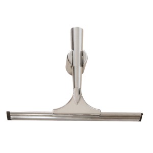 Tergivetro doccia SP490 con supporto, cromato, per montaggio a parete in bagno.