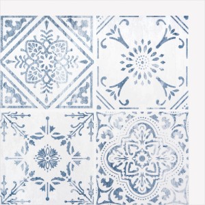 d-c-fix Wandfliesen im Vintage-Stil, blau-weiß, 6er Set für Wanddekoration.
