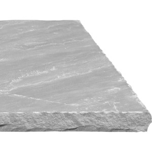 Pavimento in arenaria grigia, pietra naturale, 60x30 cm, per patio e giardino.