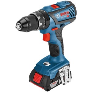 Trapano avvitatore a batteria Bosch Professional GSB 18V-28 con batterie e caricabatterie.