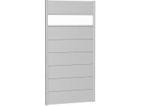 Biohort Wandpaneel Sichtschutz m. Acrylglas 100 cm x 180 cm Silber-Metallic