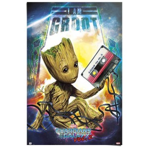 Maxiposter Guardians of the Galaxy 2 mit Groot und Kassette, 61x91,5 cm.