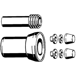 Kit de raccordement pour WC suspendus, incluant fixation et tuyau d'évacuation Ø 110 mm.