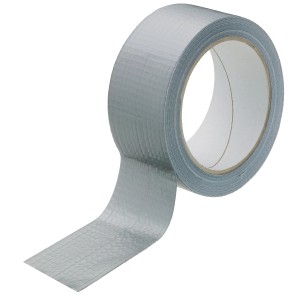 Ruban adhésif toilé universel LUX, argent, 25 m x 50 mm, pour réparer et fixer.
