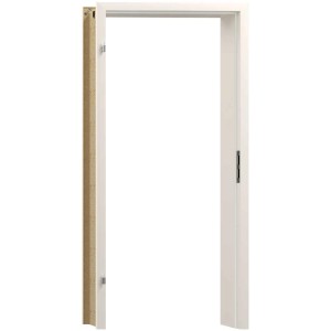 Telaio porta CPL bianco, DIN sinistra, bianco seta, 202x85x8 cm. Per porte robuste e facili da pulire.