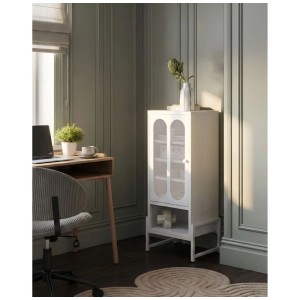 Beliani Armoire de bureau Soletta blanche 108 x 47 x 35 cm