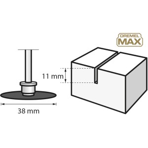 Disco da taglio diamantato Dremel SC545DM Max EZ SpeedClic, diametro 38mm, per tagliare materiali duri.