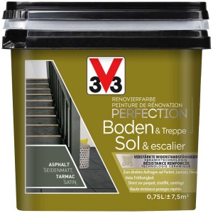Bodenfarbe Reno Perfektion Tarmac, 750ml Dose für Böden und Treppen im Innenbereich.