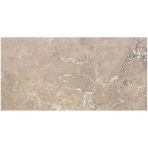 Piastrella per pavimento in gres porcellanato Vabene Travertino Crema, 30x60 cm, effetto mediterraneo.
