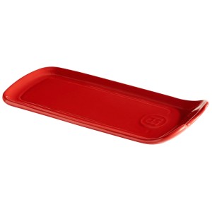 Rote Emile Henry Löffelablage aus Keramik, Küchenhelfer für Kochlöffel.