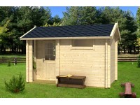 FinnTherm Gartensauna Basel-70 Natur 407 cm x 230 cm