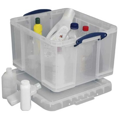 Aufbewahrungsbox mit Deckel Kunststoff Transparent 42 l (HxBxT) 31 x 44 x 52 cm