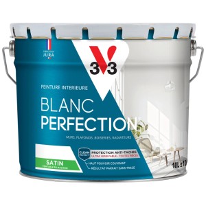 Barattolo di pittura per interni V33 Perfection Bianco Satinato, 10 l, per pareti e soffitti.