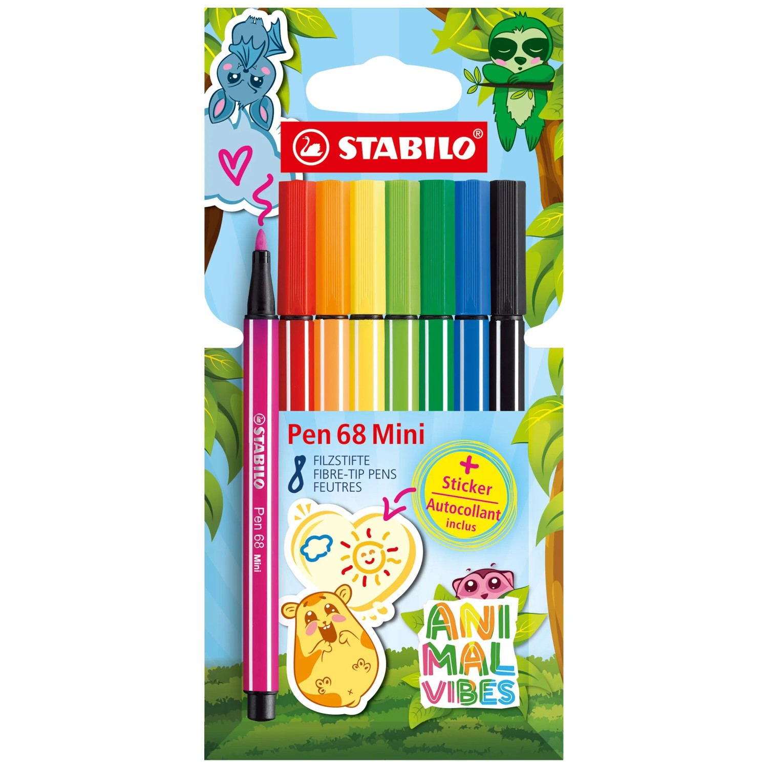 STABILO Stifte - Fasermaler und Filzstifte günstig online Stabilo Fasermaler Pen 68 Mini Animal Vibes 8 Stk.