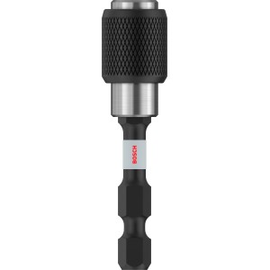 Portainserti Bosch Impact Control a sgancio rapido, nero-argento, con impugnatura per cambio rapido.
