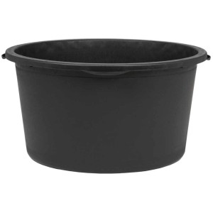 Cuve à mortier noire Jopa d'une capacité de 90 l, idéale pour la construction et le jardin.