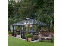Juliana Gewächshaus Grand Oase 25,6 m² 3 mm Sicherheitsglas Anthrazit/Schwarz