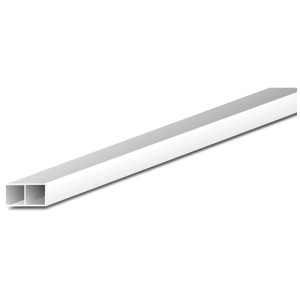 Goulotte de câblage blanche, 40x16 mm, longueur 2 m, avec cloison.