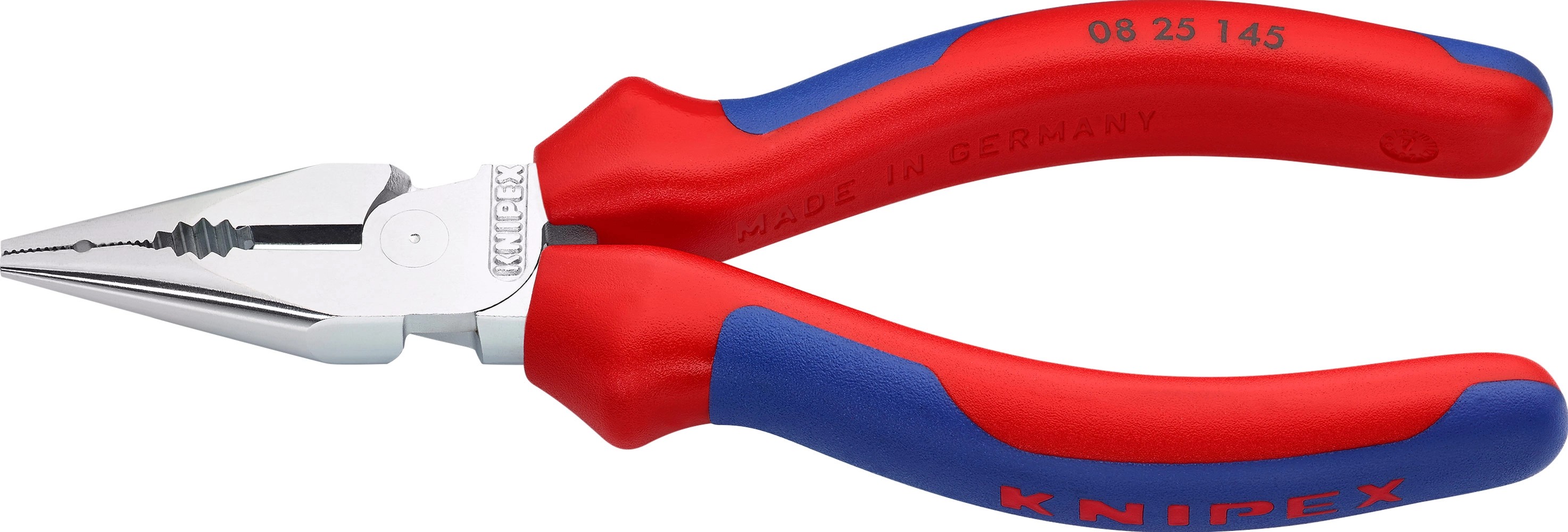 Knipex Spitz-Kombizange verchromt mit Mehrkomponenten-Hüllen 145